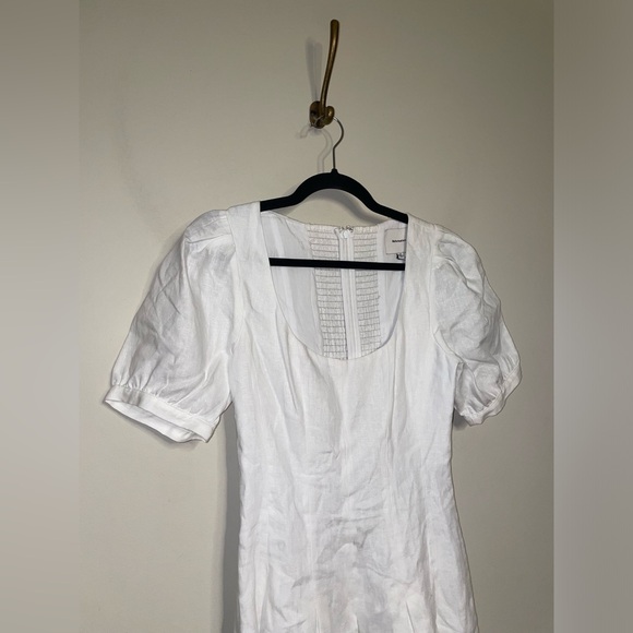 Reformation Coucou Linen Midi Dress in White - Picture 12 of 16